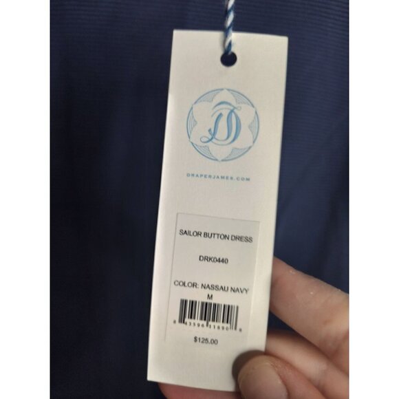 ☀️NWT Draper James Nassau Navy Sailor Ribbed Knit Dress, size M - Picture 5 of 11
